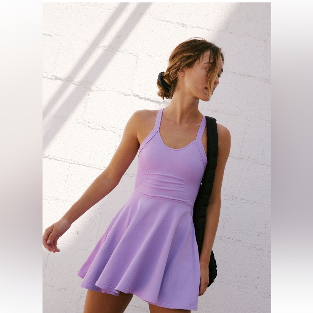 NWOT Free People Good Karma Dress (no shorts) - lavender